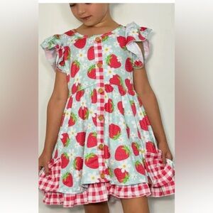 Strewberry Blossom Girls Dress